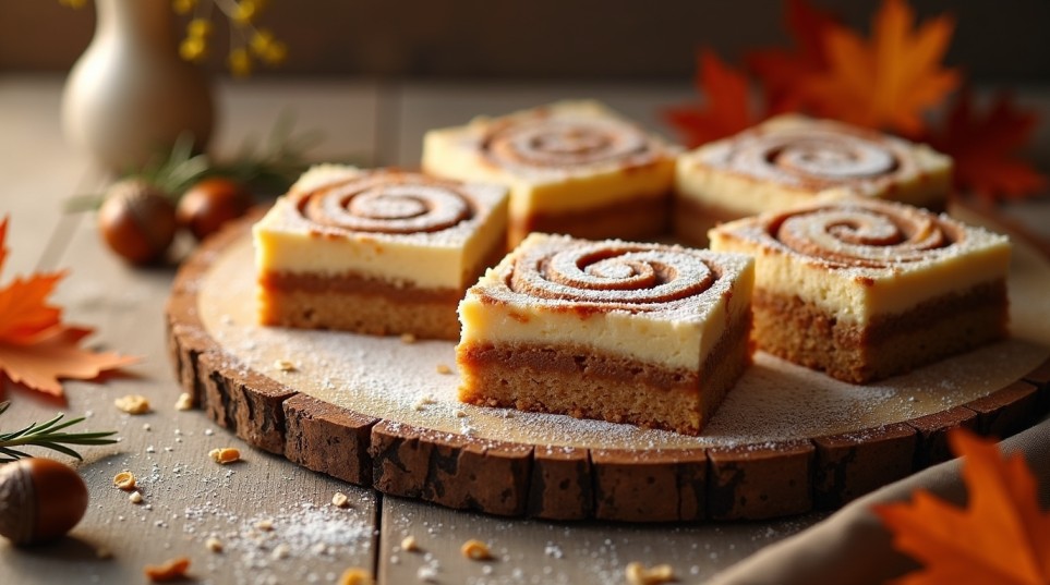 Cinnamon Roll Cheesecake Bars