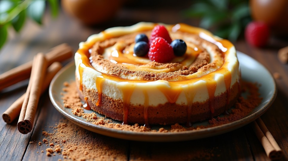 Gluten-Free Cinnamon Roll Cheesecake