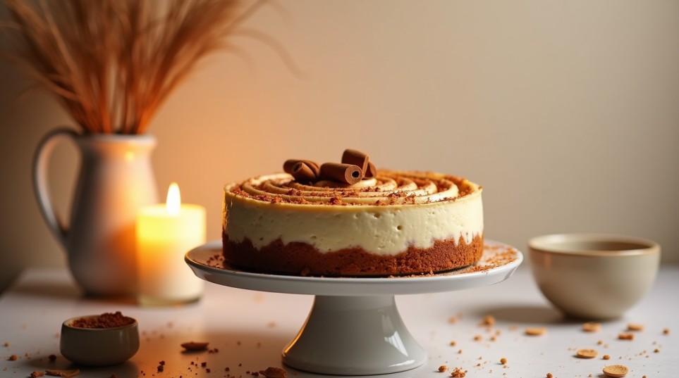 No-Bake Cinnamon Roll Cheesecake