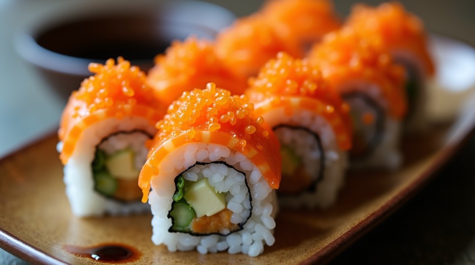 Tobiko Sushi Rolls